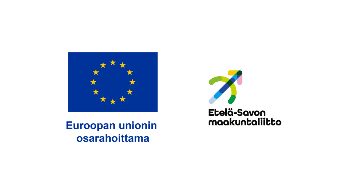 EU:n osarahoittama -logo ja Etelä-Savon maakuntaliiton logo